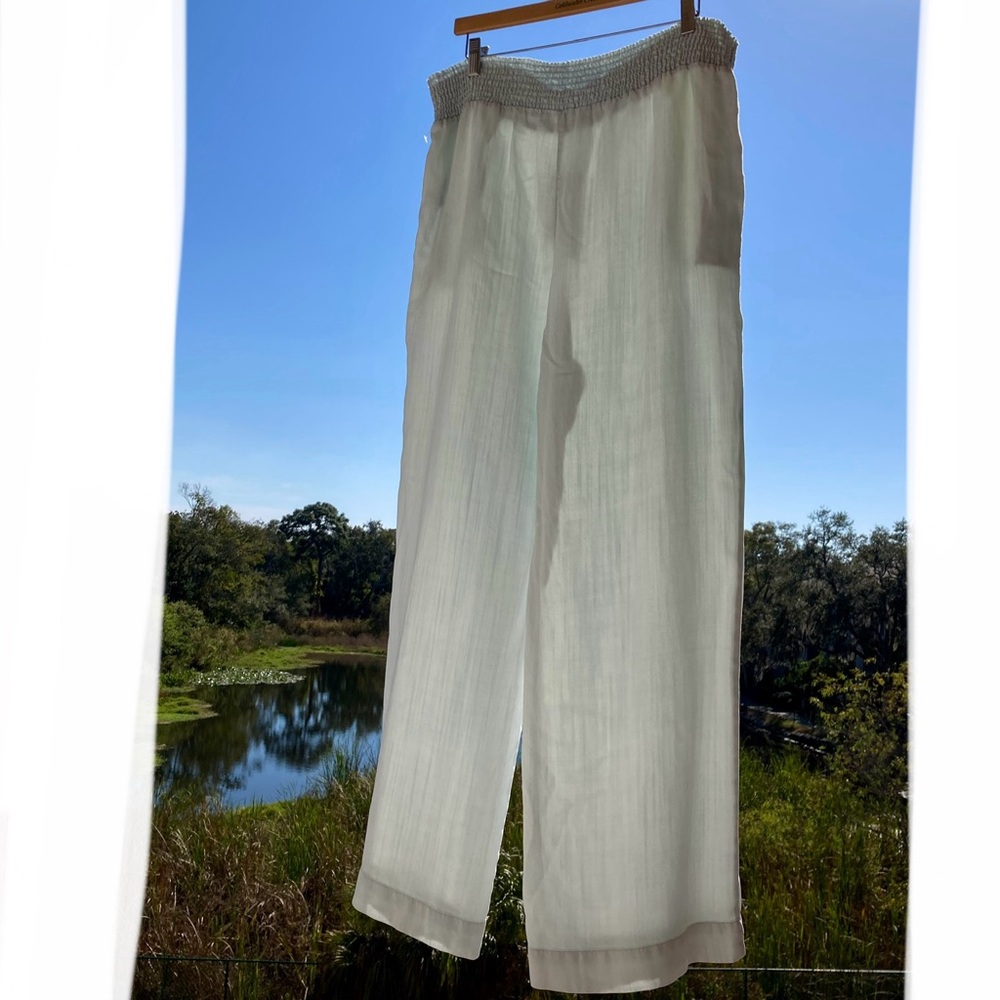 NWT PANTS For The Republic Light BLUE SUMMER BEACH Size:L
